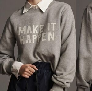 Anthropologie Gray Graphic Sweatshirt